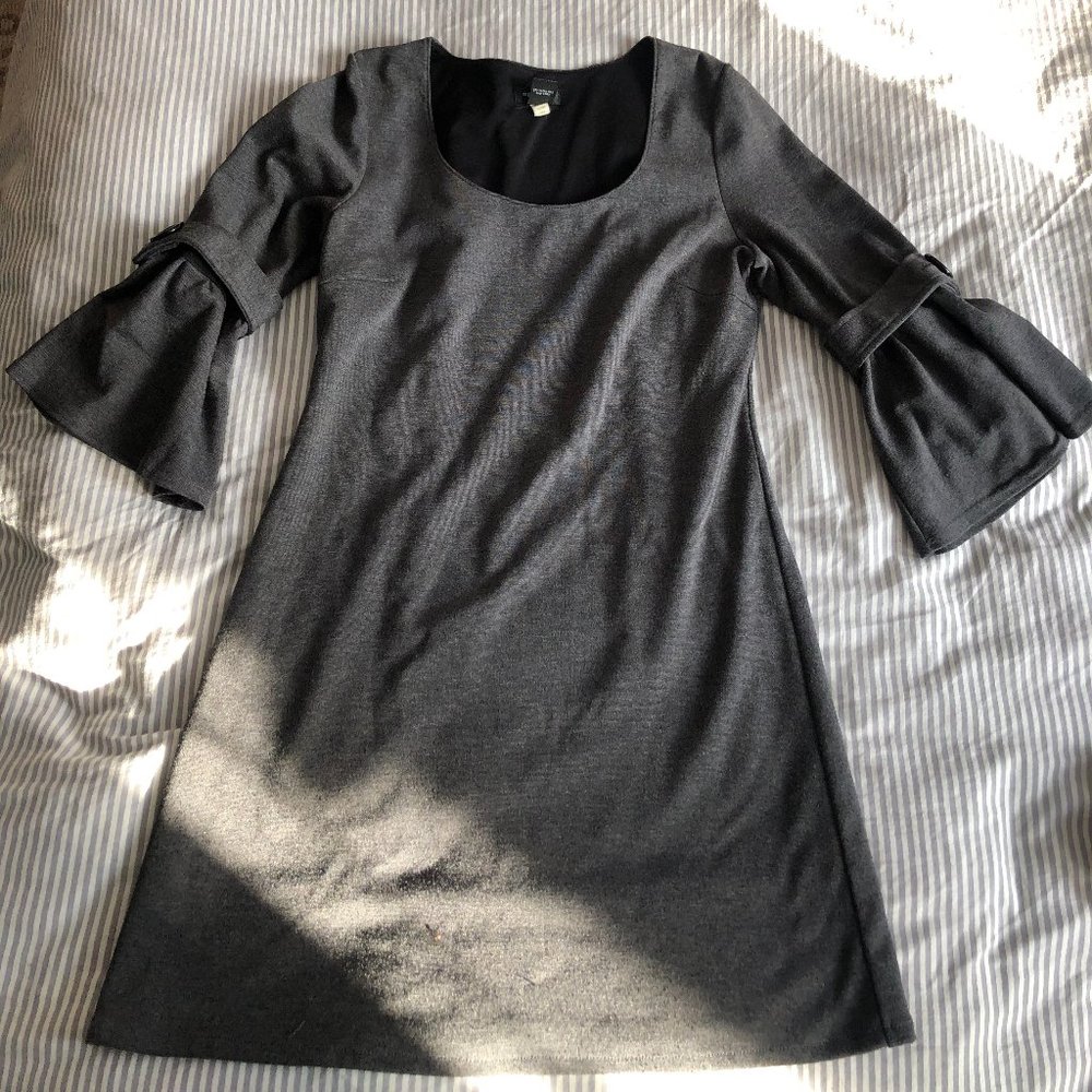 Spense 3/4 Bell Sleeve Gray Mini Dress Size 8